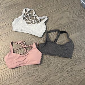 3 lululemon sports bras